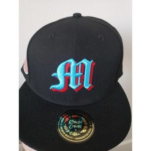 Miami Giants Hat Cap Fitted Size 8 NLB Negro League Rings & Crwns